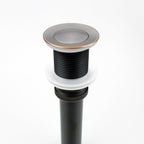 Oil Rubbed Bronze Pop Up Drain, Bathroom Vessel Lavatory Vanity Faucet Sink Drain Stopper, ORB without Overflow