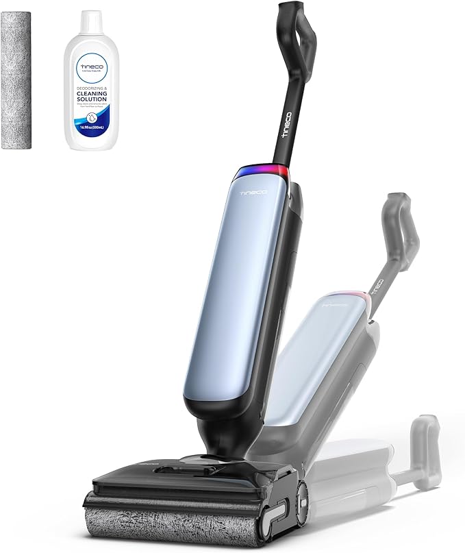 Tineco Floor One S9 Artist Pro Wet Dry Vacuum Cleaner, 22kPa Suction, 360° SmoothDrive, Anti-Tangle Design, 185°F Flashdry, 75 Min Runtime, Dual-Edge Cleaning, 180° Lay-Flat