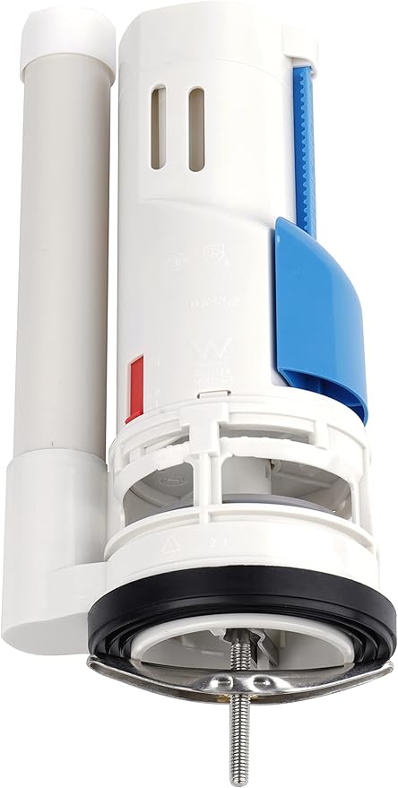 2 Inch Toilet Flush Valves Toilet Repair Kit Dual Flush Valve Replacement Fit for One Piece Toilet Top Push Button Valve (8" Height) White