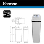 Kenmore 420 Water Softener System – 40,000 Grain Capacity with Salt Saving Technology – Whole Home Hard Water & Iron Reduction – Compact, Easy Install
