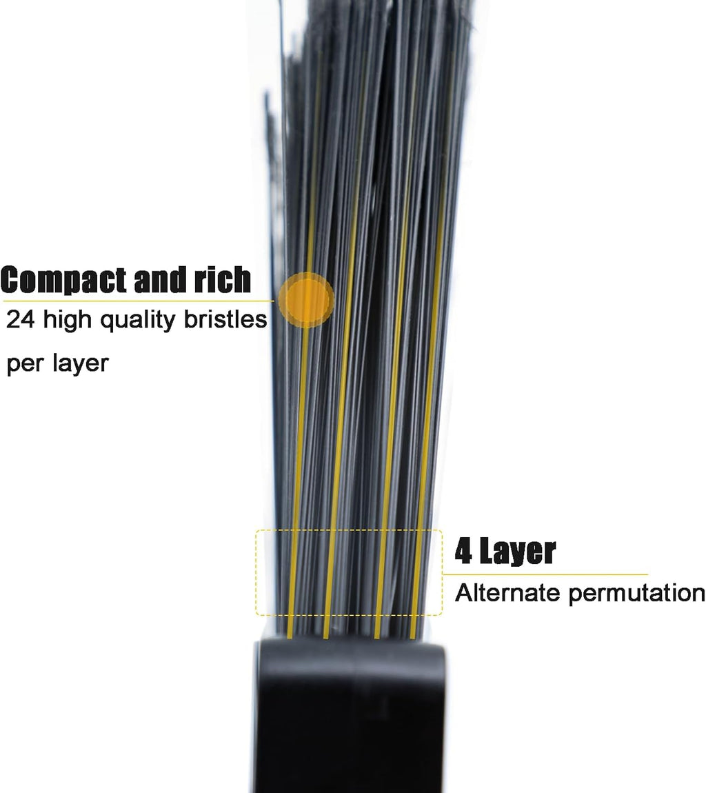 Heavy Duty Commercial Broom,Upgraded Angle Brooms for Sweeping Indoor and Outdoor,Perfect Black Broom of Kitchen,Garage