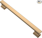 Alzassbg 10 Pack Champagne Bronze Cabinet Pulls, 7 Inch(177.8mm) Hole Centers Kitchen Cabinet Handles for Cabinets and Drawers AL3061TGP