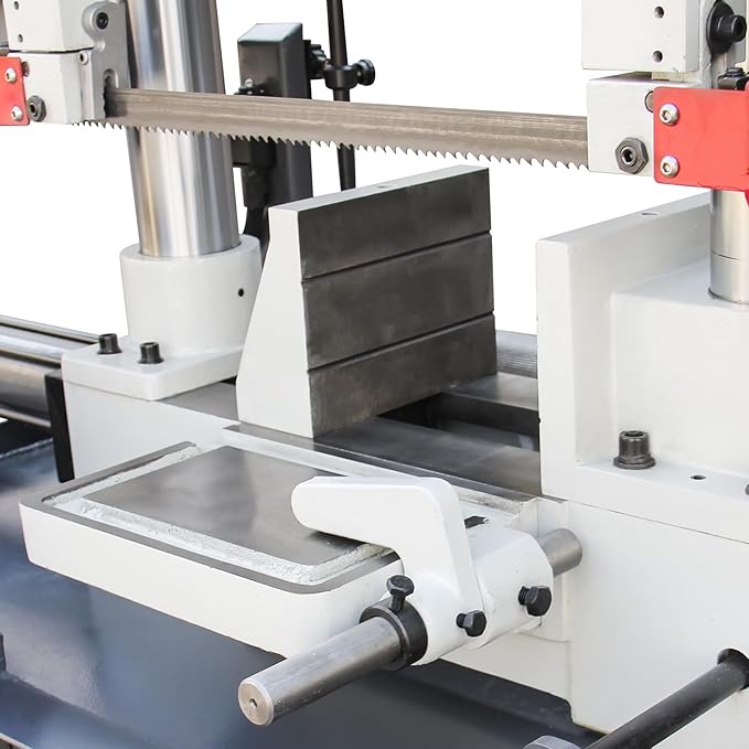 KAKA INDUSTRIAL Metal Bandsaw 11 Inch Capacity Double Column Horizontal Band Saw Hydraulic Control Semi-Automatic for Metal Fabrication Shops, Maintenance Facilities, and Industrial Workshops TBK-11