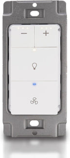 Akicon Dimmer Switch for Exhaust Fan with Light, Single Pole Fan Light Switch, Neutral Wire Needed, White