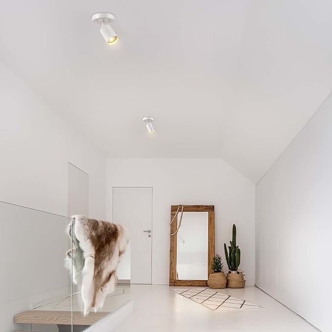 GLOBE Electric 57499 Pratt 1-Light Track Lighting Spotlight, Matte White, Bulb Not Included