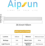 Aipsun 2 Pack Outdoor Wall Lights, LED Exterior Light Fixtures Wall Mount, Modern Porch Lights Wall Sconce, Long LED Linear Outside Lighting for Garage, Front Door 3000K