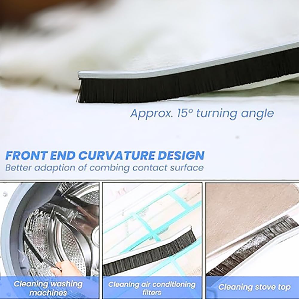 3 Pcs Crevice Cleaning Brush, Multifunctional Gap Bathroom Brush with Hard PET Bristles for Small Tight Spaces