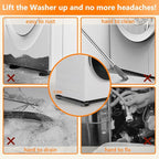 LUCKUP Heavy Duty Appliance Rollers, Extendable Washing Machine Stand Furniture Rollers Mobile Fridge Base Furniture Sliders for Refrigerators Washer and Dryer Support 660 lbs, Silver