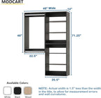 Modular Closet, 49" Wide Closet Organizer With Towers, Wall-Mounted Wardrobe Organizer Kit For Bedroom, Black