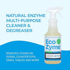 KINZUA ENVIRONMENTAL Eco-Zyme, Enzyme Cleaner Concentrate with Professional Strength, Multipurpose Cleaner Concentrate & Kitchen Degreaser Spray for Floor, Carpet, Concrete, Walls & More, 32 fl oz