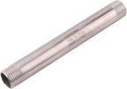 1/2" X 1/2“ NPT Male Nipple Stainless Steel 304 Cast Pipe Coupling fitting 6" Length