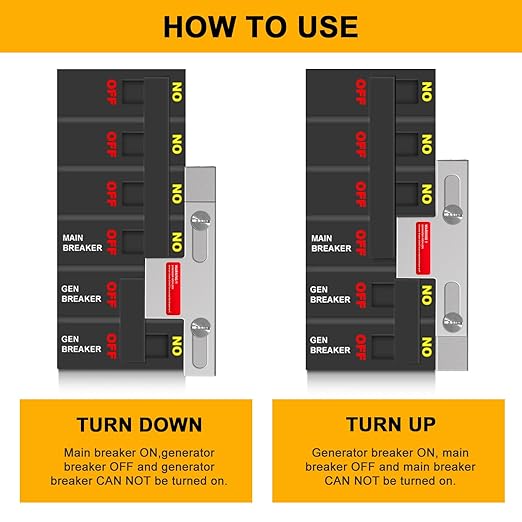 Generator Interlock Kit Compatible with Eaton Cutler Hammer 100 Amp and 125 Amp Panels Breaker,for Safe Usage of Portable Power During Outage,Professional and Interlock Kit (1)