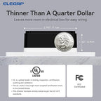 ELEGRP Dimmer Switch, Digital Dimmer Light Switch for LED Lights 150W, INC/HAL 450W, Single Pole LED Dimmer Switch, Needs Neutral Wire, Wall Plate Included, UL Listed, 2 Pack, Matte White