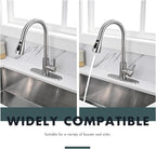 Faucet Cover Plate, Stainless Steel Deck Plate for Kitchen Sink Faucet Single Hole or Bathroom Faucet 1-3 Hole Faucet Hole Cover Round 10 Inch (Brushed Nickel)