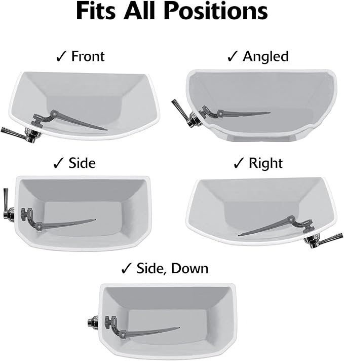 Korky 6094BP StrongARM Tank Lever, Universal to Fit Front Angled Side Left and Right Mount Toilets, Brushed Gold, Simple Style (Pack of 5)