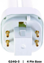 SLEEKLIGHTING 26 Watt T4 Double Tube CFL 4 pin G24q-3 Base Light Bulb 3500K 1500lm -UL Listed,Compact Fluorescent -Neutral White Light 4pack