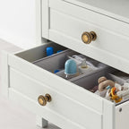 Amerdeco 10 Pack Antique Brass Cabinet Knobs Single Hole Cabinet Pulls 1 Inch Drawer Knobs for Bathroom Cabinets ZH0086