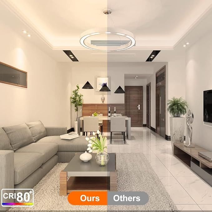 6 Pack 2 Inch LED Recessed Lighting, Downlight Dimmable 3W (35W Equivalent), 3000K Warm White, CRI80, Recessed Light Fixtures with LED Driver