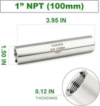 TAISHER 2PCS Stainless Steel Pipe Fittings, 1" NPT Female x 1" NPT Female Threaded, 4" Length Thickened Nipple Cast Pipe