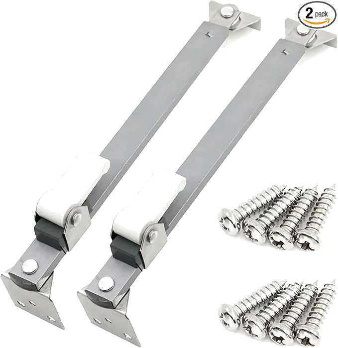 Casement Window Hinges, Stays, Stopper, Brace, Lock - Windproof Support With Angled Fixed Base, Sprayed Silver Style, 01 Model, 1 Pair
