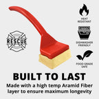 Grill Rescue BBQ Replaceable Scraper Cleaning Head, Bristle Free - Durable and Unique Scraper Tools for Cast Iron or Stainless-Steel Grates, Barbecue Cleaner (Non Scraper Brush)