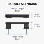 10 Pack 4 Inch Length|3 Inch(76mm) Hole Center Matte Black Kitchen Cabinet Handles, Cabinet Pulls Kitchen Cabinet Hardware, Cupboard Pulls, Drawer Handles