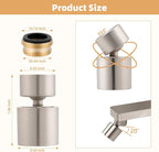 Hibbent NSF/ANSI/CAN 61 Certified Faucet Aerator, CUPC Certification 360 Degree Swivel Kitchen 2-Flow Sprayer Splash-Proof Water Saving Faucet Extender- 55/6 Inch-27UNS Female Thread, Brushed Nickel