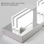 LED Vanity Light Bar 2 light Bathroom Mirror Light Fixtures Modern 12W Bath Lamps Over Mirror 14 Inch Bathroom Wall Lighting Fixtures Chrome Restroom Lights Fixtures over Sink Acrylic Vanity Sconces