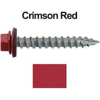 #14 Metal ROOFING SCREWS: (250) Screws x 1-1/2" CRIMSON RED Hex Head Sheet Metal Roof Screw. Self starting/tapping metal to woodsheet metal siding screws. EPDM washer. for corrugated roofing