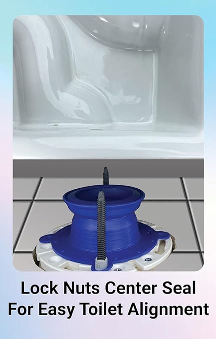 One N Done Toilet Flange Repair Kit – Complete Toilet Wax Ring Replacement Kit – Durable Waxless Toilet Ring – Includes Toilet Flange Bolts, Toilet Bowl Caps, and Toilet Flange Extension Kit (10 Pack)