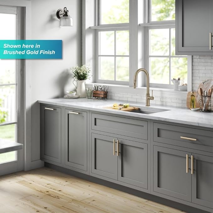 KRAUS Oletto Modern Industrial Pull-Down Single Handle Kitchen Faucet in Matte Black, KPF-2654MB