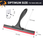 SetSail Shower Squeegee for Glass Doors Stainless Steel Squeegee for Shower Glass Door All-Purpose Window Squeegee for Tile Shower Walls, Sink, Mirror, Bathroom, Car Window Cleaning 10 Inches