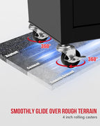 2 in 1 Tool Chest with 5 Drawers, Tool Cart with 7 Organizer Tray Divider Set & Wheels, Large Rolling Tool Box Organizer for Garage, Workshop, Home Crafts