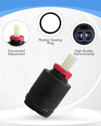 40PHF-2 Pressure Balance Cartridge, Shower Cartridge Replacement Fit for Shower Faucet, Cartridge Only 40mm