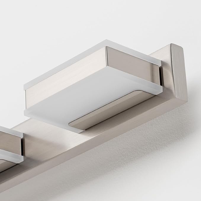 mirrea 32" Brushed Nickel Vanity Lights for Bathroom 5 Light Vanity Lighting Fixtures for Mirror 3 CCT Adjustable LED Vanity Light