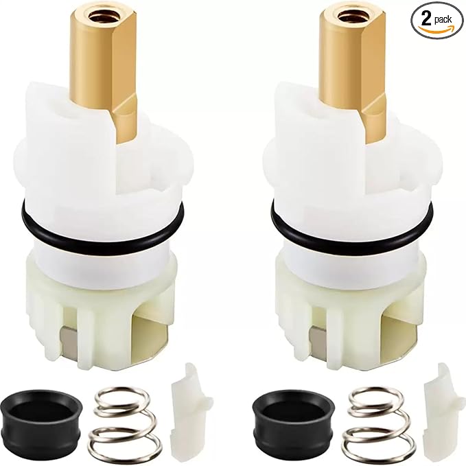 For Delta two handle Faucet Repair Kit,RP25513 faucet stem assembly Replacement Kit,Includes RP24096 Cartridge RP4993 Seat and Spring RP24097 Turn stop1/4, 2 Pack