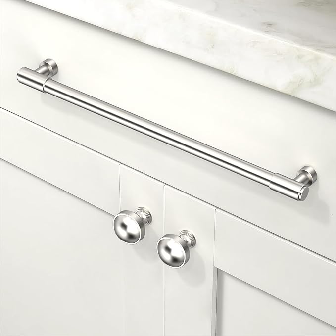 10 Pack Brushed Satin Nickel Cabinet Pulls 10 Inch(254mm) Kitchen Cabinet Handles Cabinet Hardware for Drawer Pulls