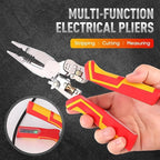 8-in-1 Wire Stripper Tool | 1000V Voltage Tester + Crimper/Cutter | 10-24 AWG Electrical Pliers with Non-Slip Grip (ETL Certified)