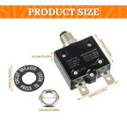 HUWREW 5 Amp Push Button Circuit Breaker 125-250V AC 50V DC L1 Series Manual Reset Thermal Circuit Breaker 5A Thermal Overload Protector