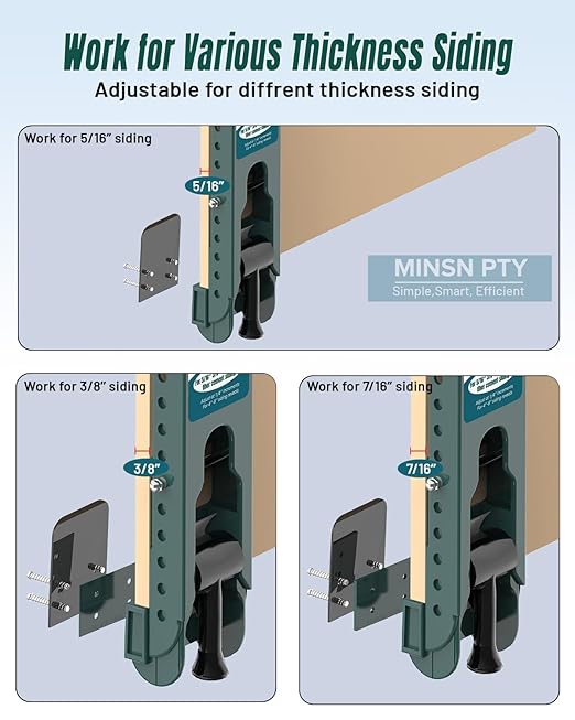 Upgraded Siding Installation Tools for 5/16-Inch, 3/8-Inch, 7/16-Inch Fiber Cement Lap Siding - Gauge With Adjustable Reveals, Polycarbonate Body, 2 Packs
