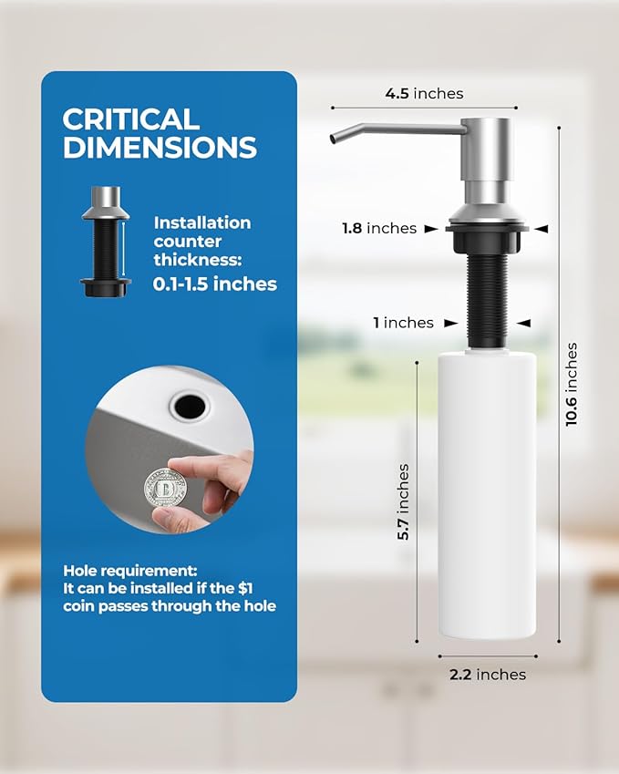 WEWE Kitchen Faucet with Soap Dispenser and Pull Down Sprayer, RV Single Handle Classic 3 Modes Stainless Steel Faucet for Kitchen Sink, RV, Brushed Nickel