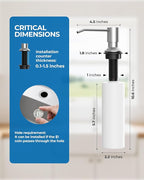 WEWE Kitchen Faucet with Soap Dispenser and Pull Down Sprayer, RV Single Handle Classic 3 Modes Stainless Steel Faucet for Kitchen Sink, RV, Brushed Nickel