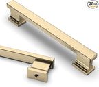 Asidrama 20 Pack 5 Inch(128mm) Brushed Brass Kitchen Cabinet Handles, Cabinet Pulls Kitchen Cabinet Hardware for Cupboard Drawer Pulls