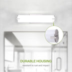 ASD LED 18" Vanity Wall Mount Light Fixture, Linear Bathroom Lighting Bar | 3CCT, Dimmable, Energy Star, ETL Listed | 20W 1500LM 3000-5000K 120V | Long Tube Bath Sconce Over Mirror | Nickel