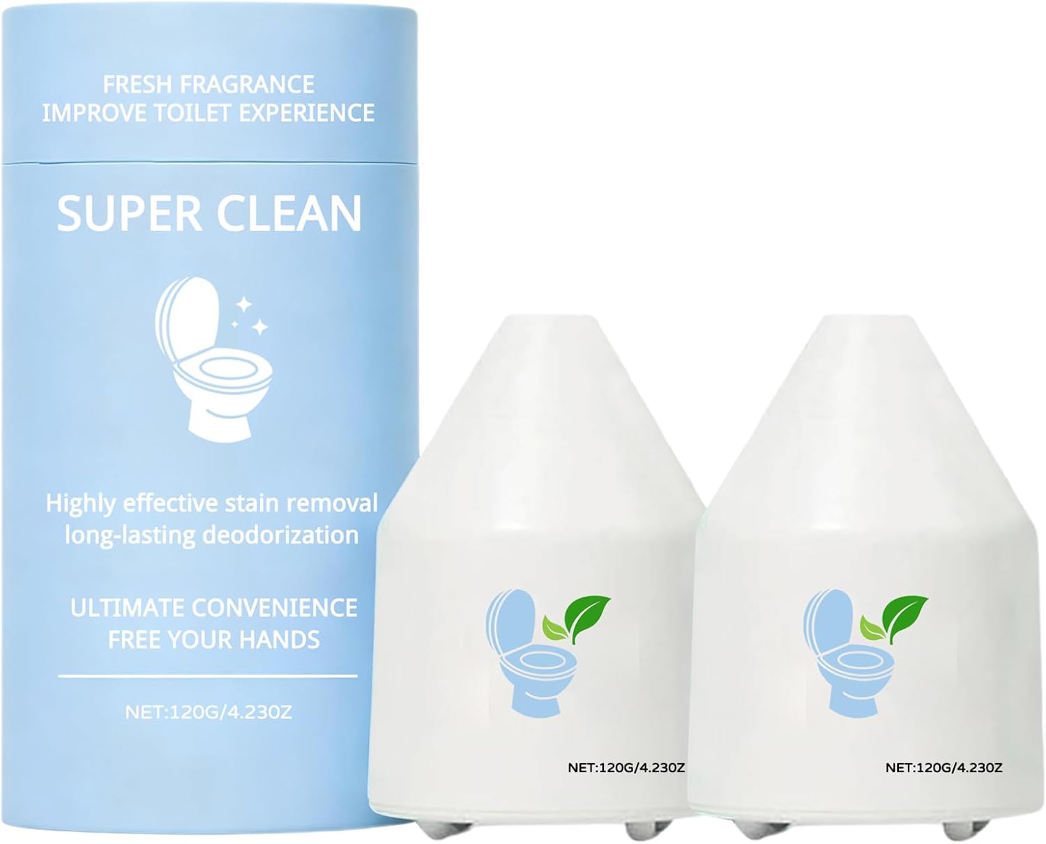 New upgrade Super Clean Toilet Cleaner, Super Clean Pro Toilet Cleaner, Effectively Improve Hygiene And Lasting Fragranc (2PCS)