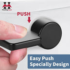 Houtingmaan Toilet Handle Replacement Kit,Toilet Handle Lever for Most Front Mount Toilets, Universal Brass Toliet Flush Handle Lever with Stainless Steel Flapper Chain,Black