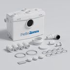 800W Macerator Pump, Up to 36 ft, High Efficiency Sewerage Pump with 2 Outlets/4 Inlets for Macerating Toilet,Sink, Shower, Basement, High Power Copper Motor