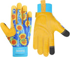 Leather-Gardening-Gloves for Women,Thorn-Proof Work-Gloves for Weeding,Digging,Planting,Pruning Yard garden Gloves
