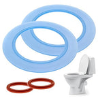 Impresa Replacement Canister Flush Valve Seal & Toilet Ring Seal - 2-Pack Blue Rubber - Compatible with American Standard Champion 4 & Eljer 4 - Fits 7301111-0070A