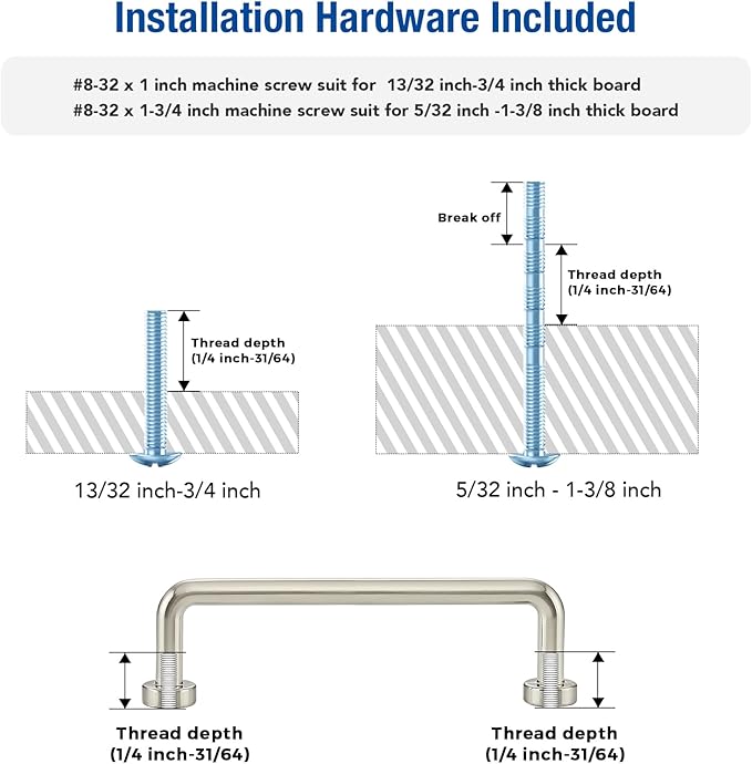 JOY DECOR Cabinet Pulls – 3-3/4 Inch Hole Center, Brushed Nickel, 15 Pack, Zinc Alloy Cabinet Handles for Drawers & Cupboard – Vintage Style Hardware for Kitchen, Bathroom, Dresser, Furniture Makeover